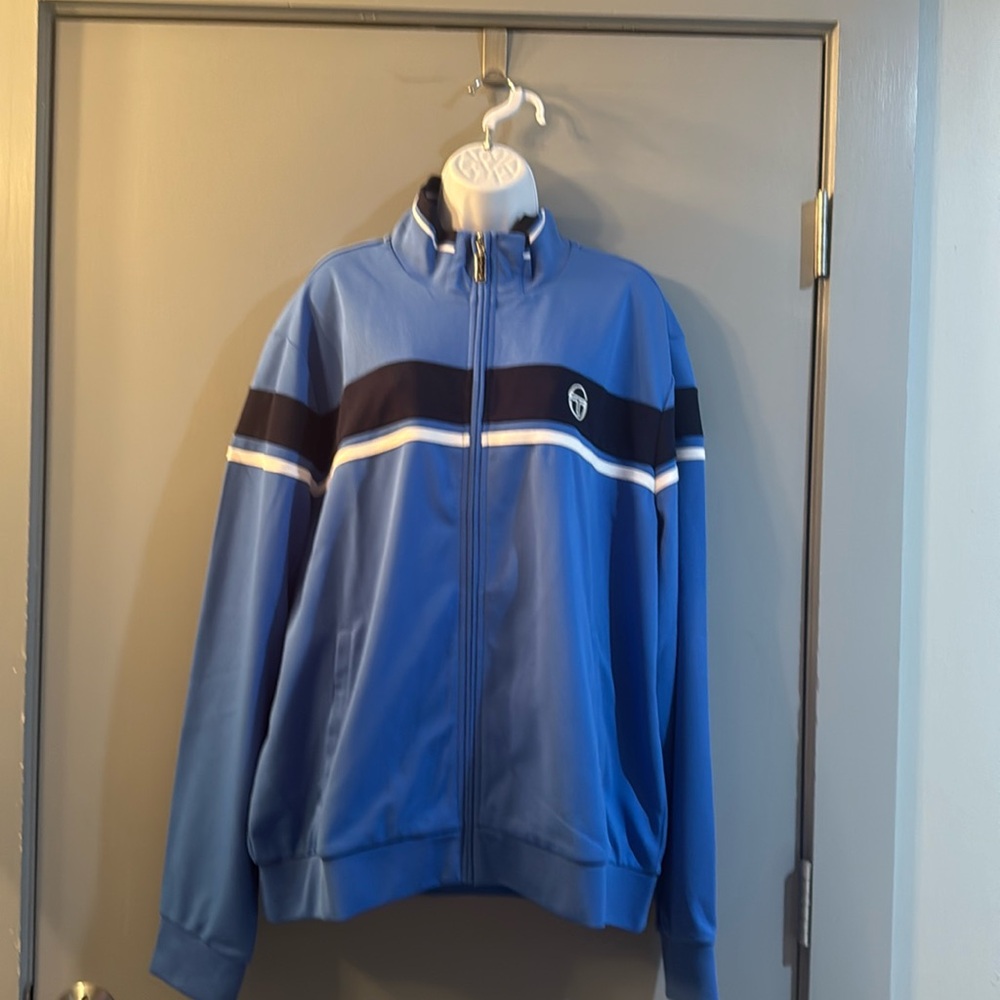 Sergio Tacchini Track‎ Orion Track Jacket Maritime Blue Men 2XL Full Zip pockets